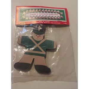 Vintage Miniature Christmas Paper Garland Toy soldier